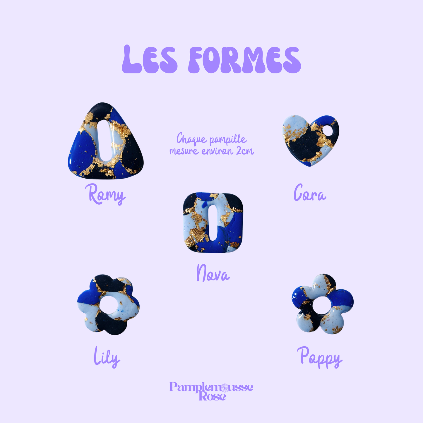 Pampilles Romy - Réversibles unies