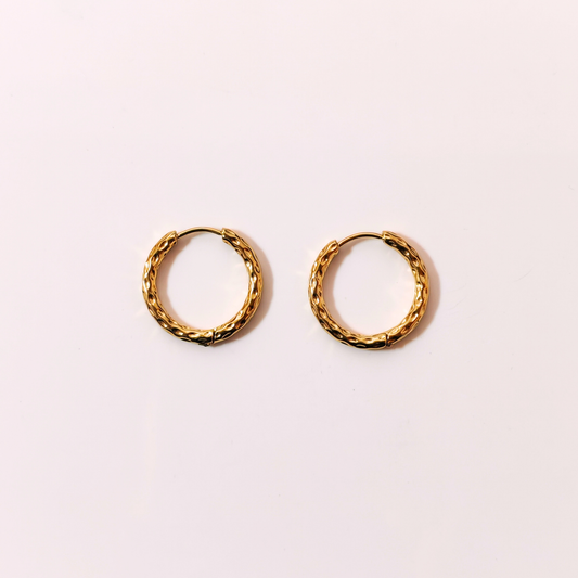 Créoles rondes martelées 20mm