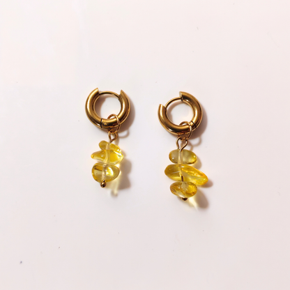 Charm Trio de perles jaunes