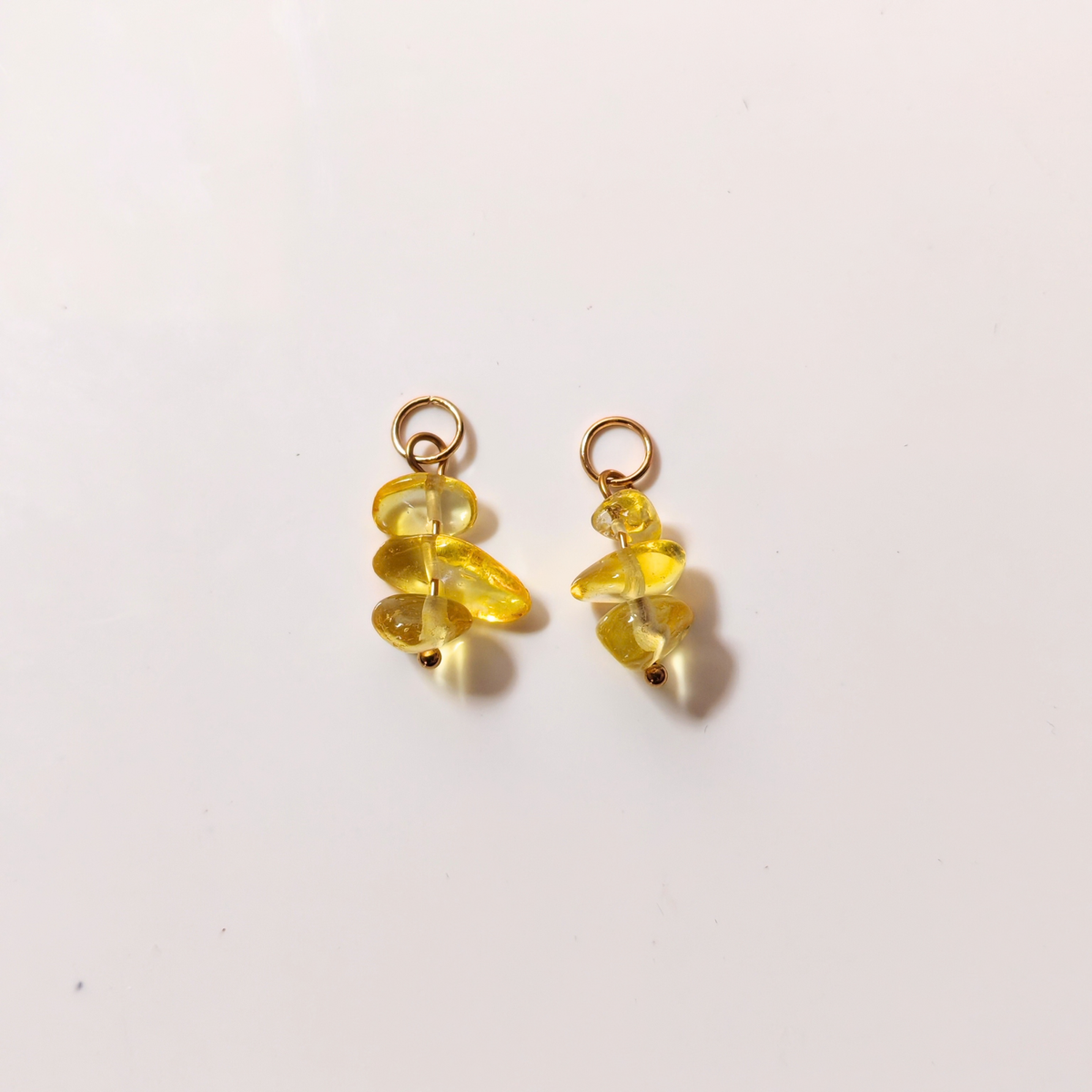 Charm Trio de perles jaunes