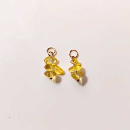 Charm Trio de perles jaunes