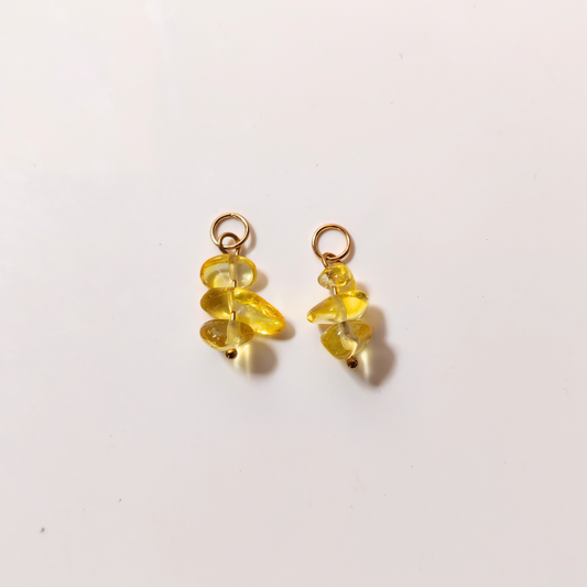 Charm Trio de perles jaunes