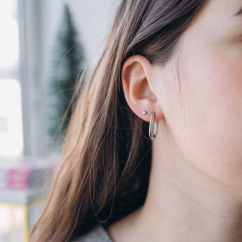 Créoles ovales 21mm * 15mm